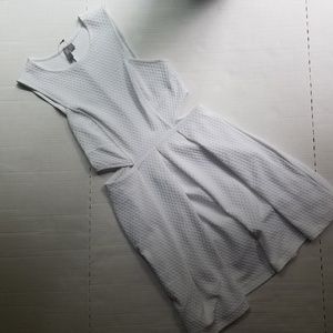 ASOS white cutout skater dress